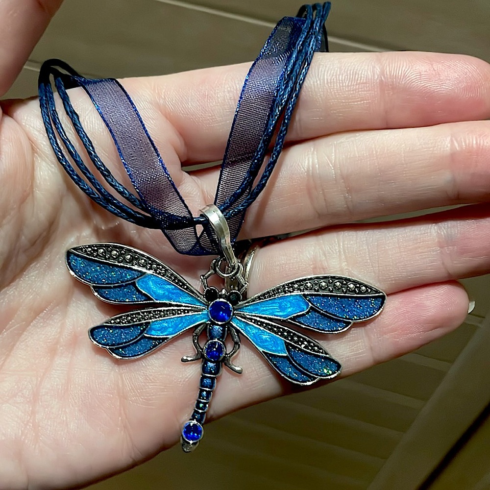 Blue Dragonfly Pendant
